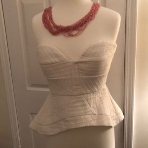 Peplum strapless top